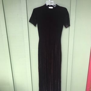 Bruno Deluc for Kush Long Velvet Turtleneck dress